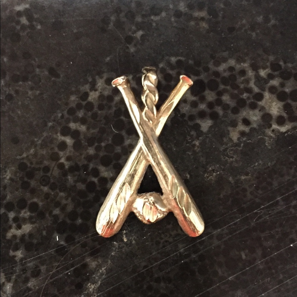 Genuine 14k Yellow Gold Baseball Softball Charm
